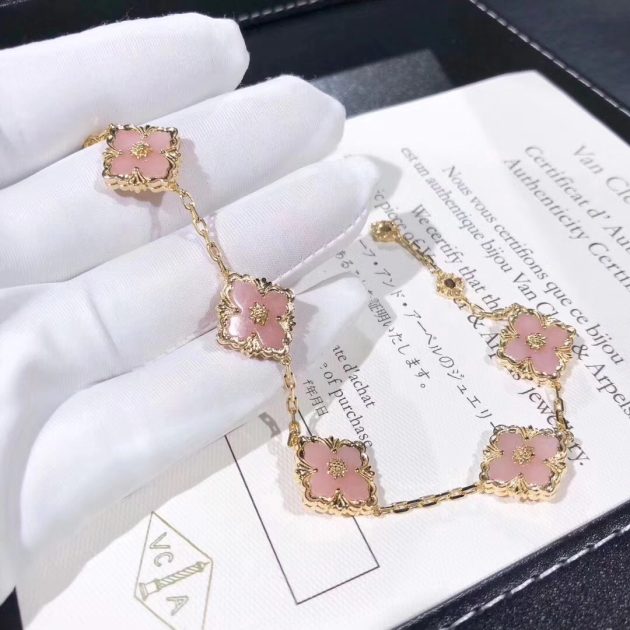 18k gold buccellati opera pink opal bracelet 620aebed72630