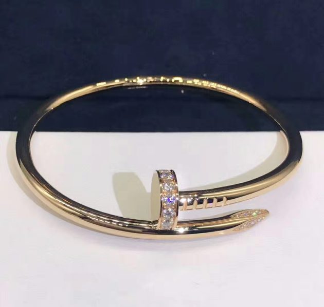18k gold cartier juste un clou bracelet set with diamonds 6209cf1eb5fa2