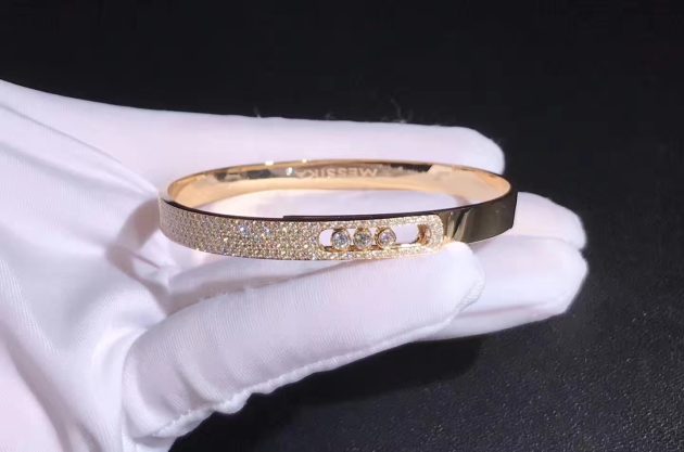 18k gold messika noa move pave diamond bangle bracelet 620a63434f293