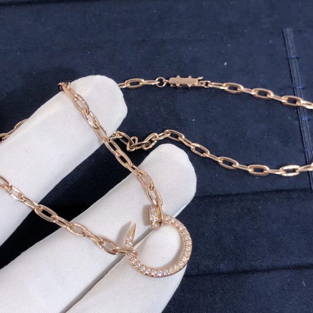 18k pink gold cartier juste un clou necklace set with 37 diamonds 6209daee4613c