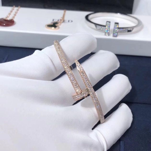 18k pink gold juste un clou bracelet set with 374 brilliant cut diamonds n6707317 6209d3cc0da72