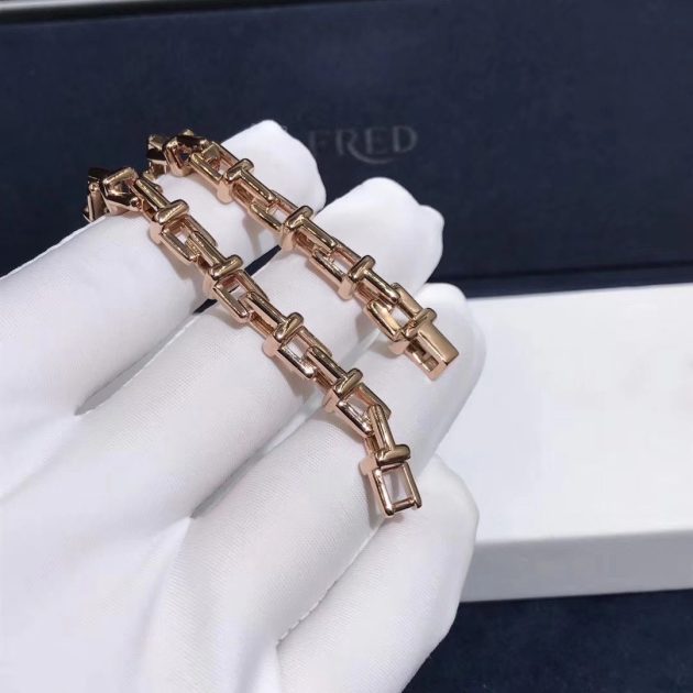 18k pink gold tiffany t chain bracelet 6209fb0dafead