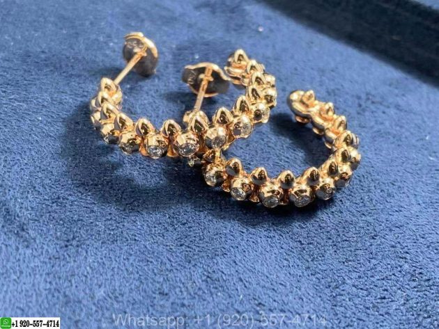 18k rose gold clash de cartier diamond earrings n8515173 6209182819ea2