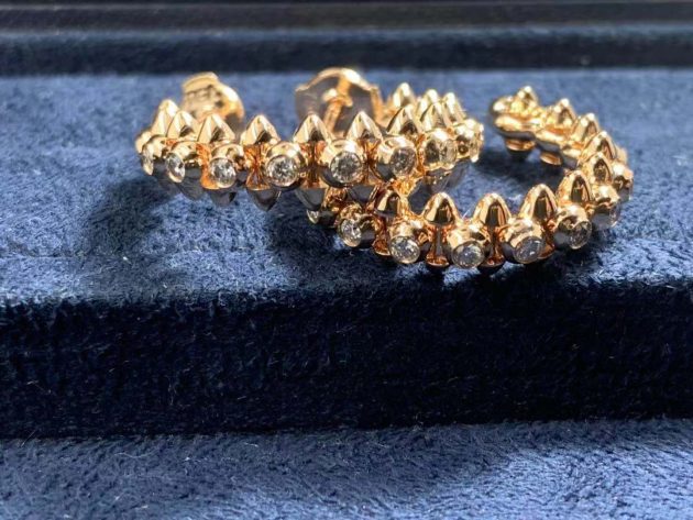 18k rose gold clash de cartier diamond earrings n8515173 62091adec6b88