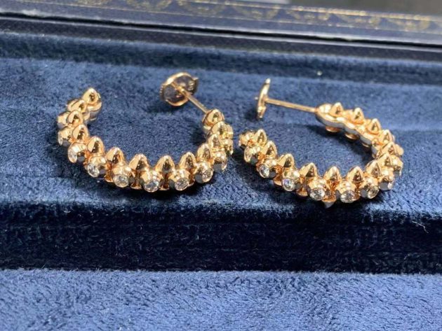 18k rose gold clash de cartier diamond earrings n8515173 62091c0b72267
