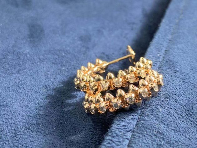 18k rose gold clash de cartier diamond earrings n8515173 62091c12f0f6c