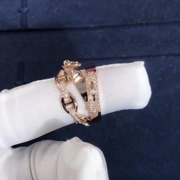 18k rose gold hermes alchimie 18k rose gold diamonds ring large model 620a3b4a2584c