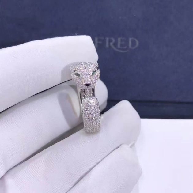 18k white gold and diamond panthere de cartier ring n4225200 6209de0624ff6