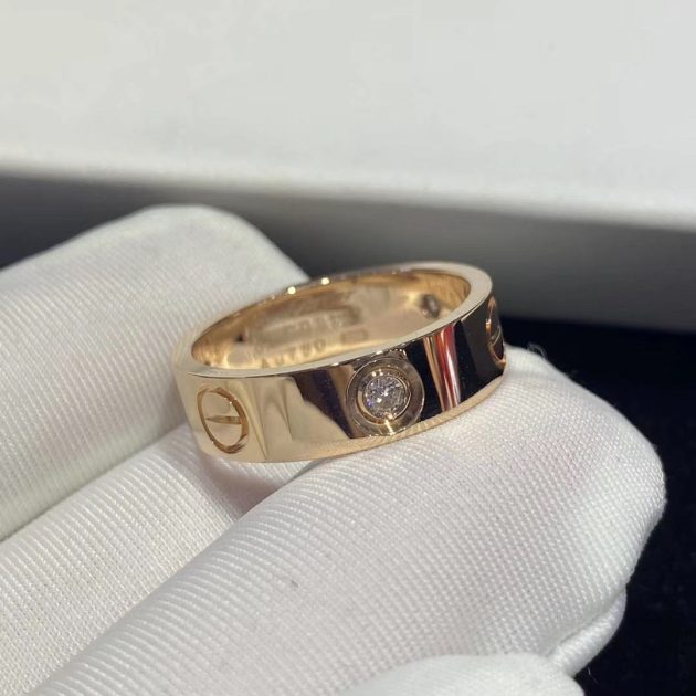 18k yellow gold cartier love ring set with 3 diamonds 6209c83033e1f