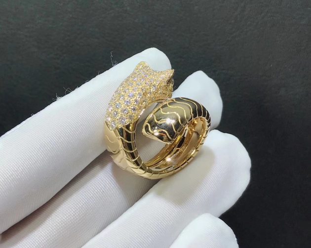 18k yellow gold panthere de cartier diamond head panthere ring 6209dfba60018