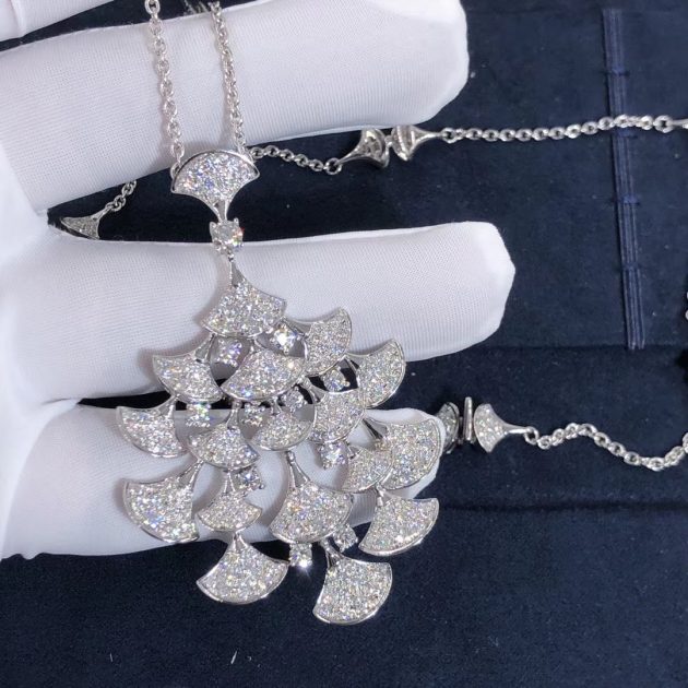 bulgari divas dream necklace 18k white gold pave full diamonds 620a32d042cc7