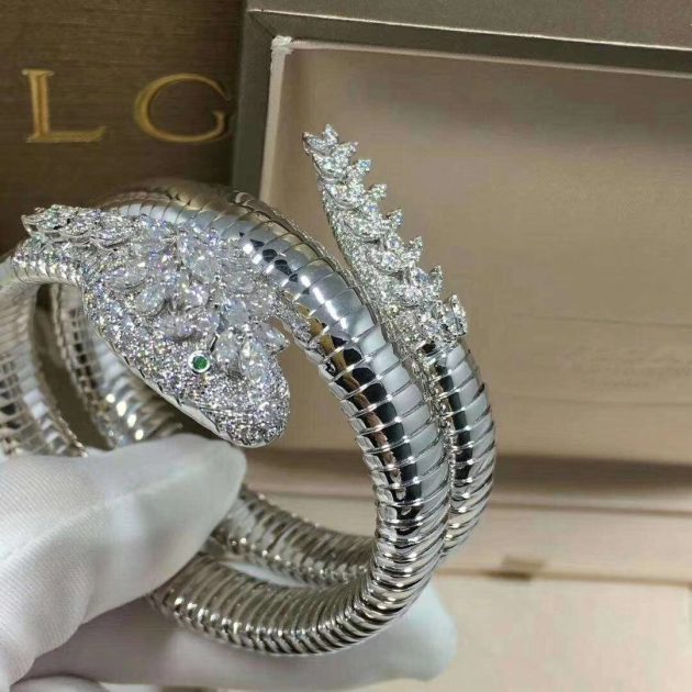 bulgari high jewellery 18k white gold serpenti diamond bracelet 620a0b0cd9cd0