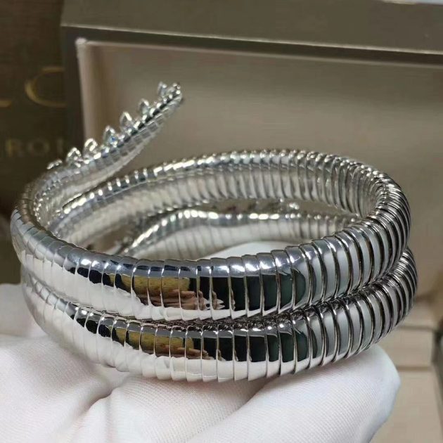 bulgari high jewellery 18k white gold serpenti diamond bracelet 620a0b150fd0e