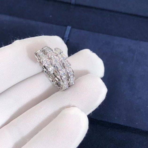bulgari serpenti viper two coil 18 kt white gold ring with pave diamonds 357268 620a057b1f542