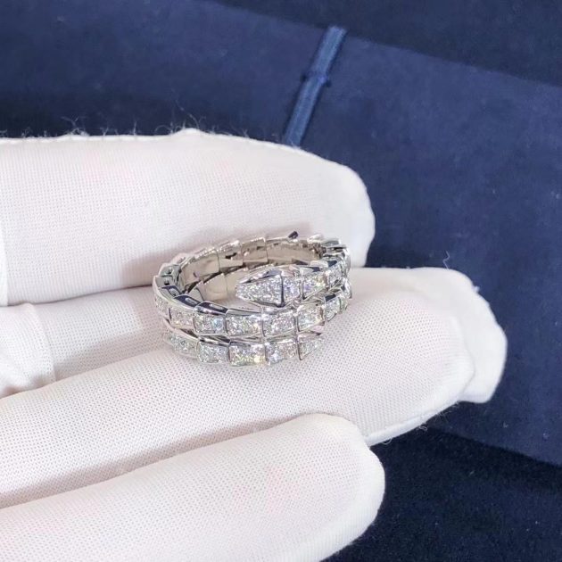 bulgari serpenti viper two coil 18 kt white gold ring with pave diamonds 357268 620a05888801f