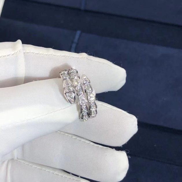 bulgari serpenti viper two coil 18 kt white gold ring with pave diamonds 357268 620a059908e89