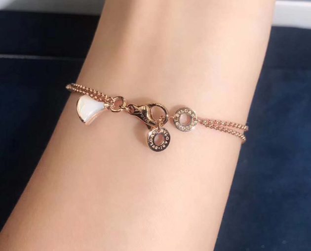 bvlgari 4 motifs divas dream bracelet 18k rose gold with white mother of pearl 620a257505814