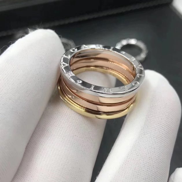 bvlgari b zero1 four band ring in 18 kt rose white and yellow gold 620a1e8486563