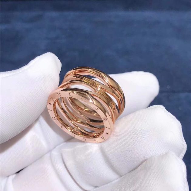 bvlgari b zero1 zaha hadid 18ct pink gold four band ring 620a2215865ec