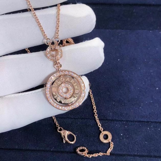 bvlgari cerchi astrale diamond 18k rose gold necklace 620a08fc3f2d7
