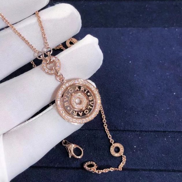 bvlgari cerchi astrale diamond 18k rose gold necklace 620a09009157f