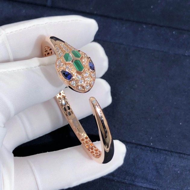 bvlgari snakewomens charm bracelets customized 18 kt pink gold with diamonds 620a1138c8fdd