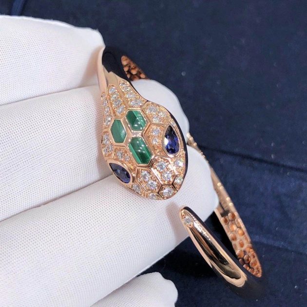 bvlgari snakewomens charm bracelets customized 18 kt pink gold with diamonds 620a1144c28c8