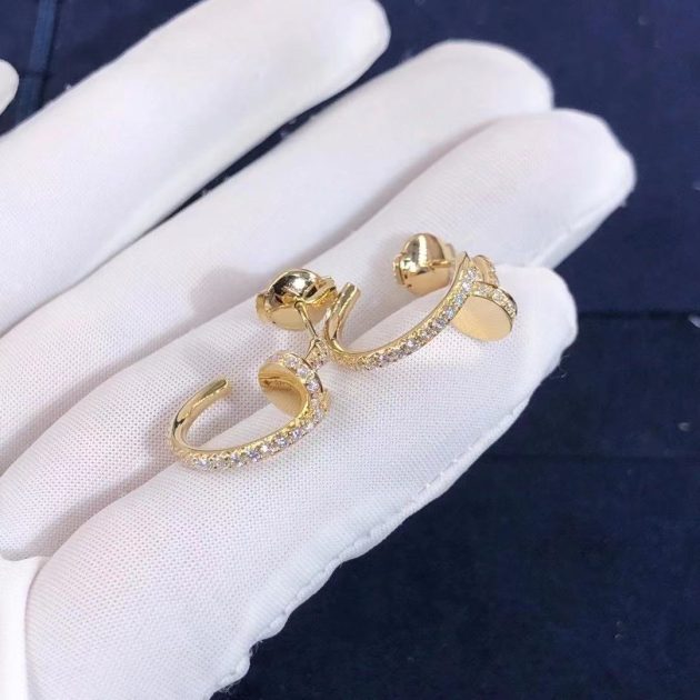 cartier juste un clou earrings 18k yellow gold with 36 diamonds b8301430 62095bf2decea