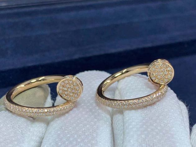 cartier juste un clou ring in 18k rose gold with diamonds n4748600 620940cb1a4e3
