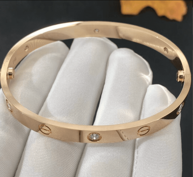 cartier love bracelet 6 diamonds 18k yellow gold b6035917 retro version 62097ddf82fe5