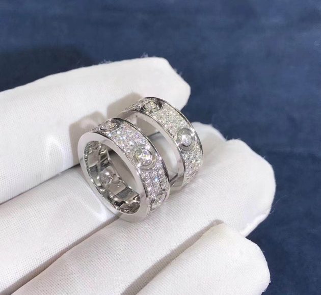 cartier love ring 18k white gold pave diamonds n4210400 6209dcf7c71a2