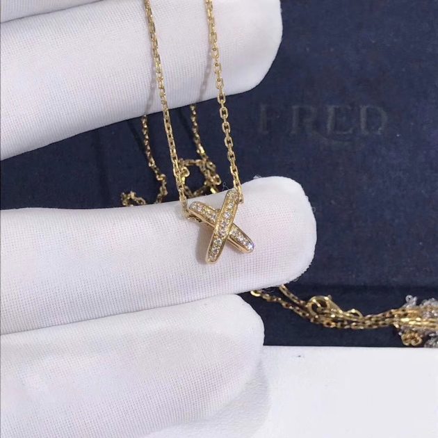 chaumet 18k yellow gold premier liens diamond pendant necklace 620a694acbeab