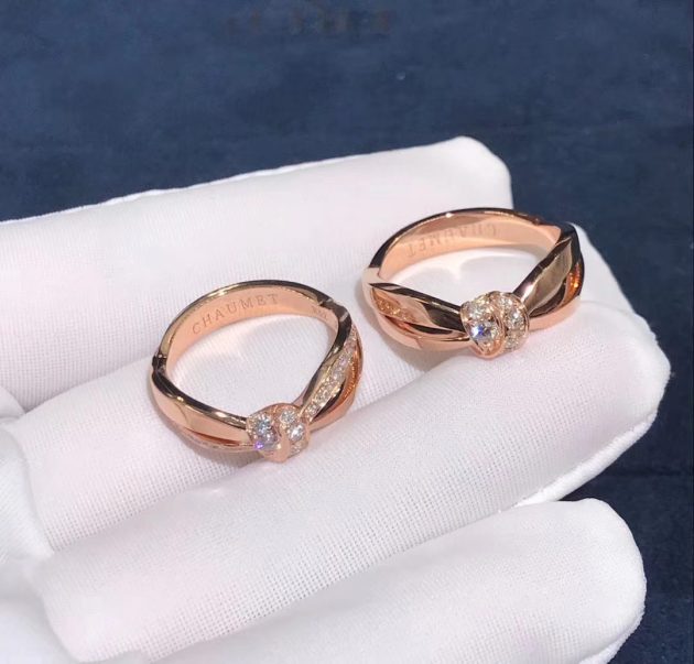 chaumet liens dimond ring 18k rose gold with diamonds 083401 620a66fc465a3