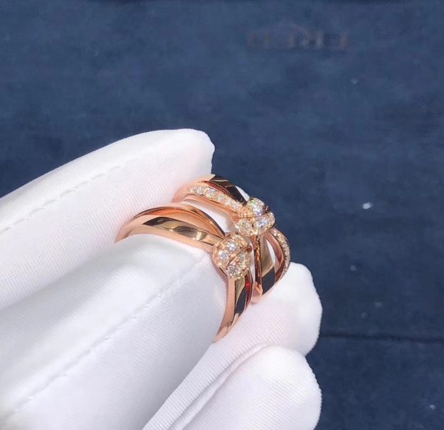 chaumet liens dimond ring 18k rose gold with diamonds 083401 620a67058969f
