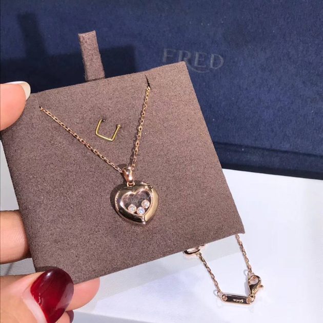 chopard happy diamands happy heart necklace 18k rose gold with diamonds 79a611 5001 620ae497ceffc