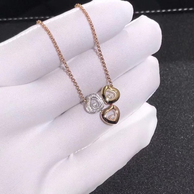 chopard happy diamands heart necklace 18k rose gold white gold rose gold with diamonds 819390 9002 620ae4d194191