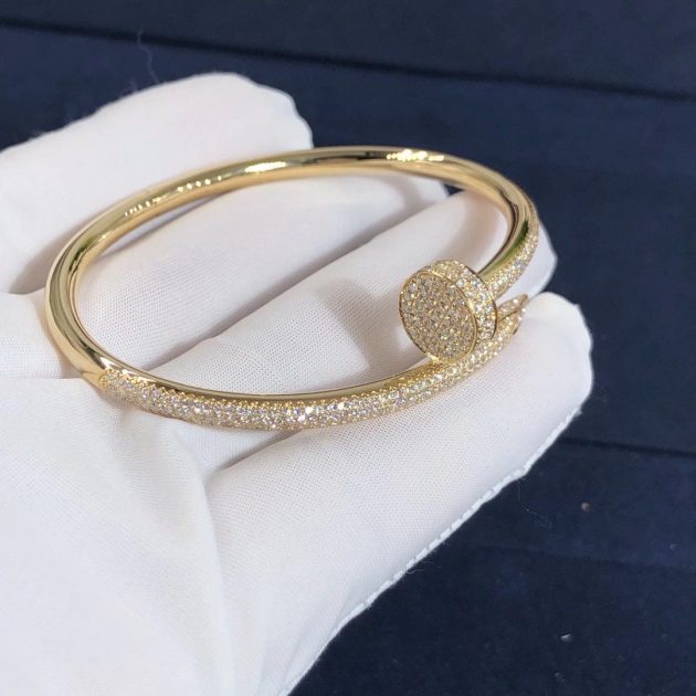 classic cartier juste un clou nail bracelet 18k yellow gold with 374 diamond paved n6709817 6209b3e046be0