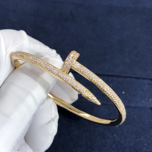 classic cartier juste un clou nail bracelet 18k yellow gold with 374 diamond paved n6709817 6209b3e3da221