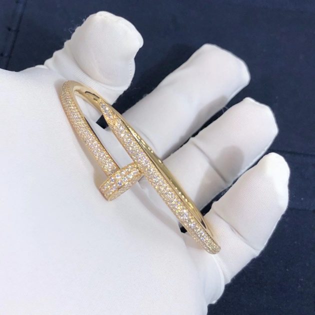 classic cartier juste un clou nail bracelet 18k yellow gold with 374 diamond paved n6709817 6209b3ece72ff