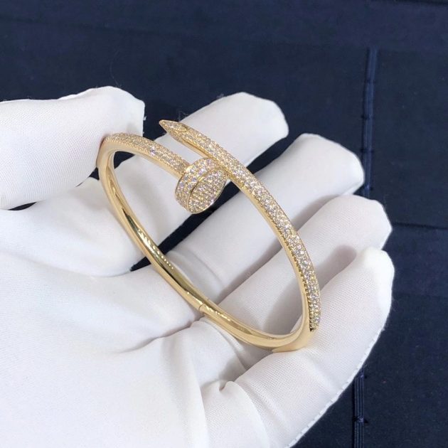 classic cartier juste un clou nail bracelet 18k yellow gold with 374 diamond paved n6709817 6209b3efac0ab