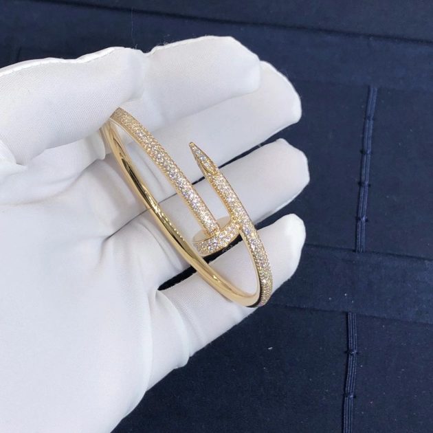 classic cartier juste un clou nail bracelet 18k yellow gold with 374 diamond paved n6709817 6209b3f2cd7c8