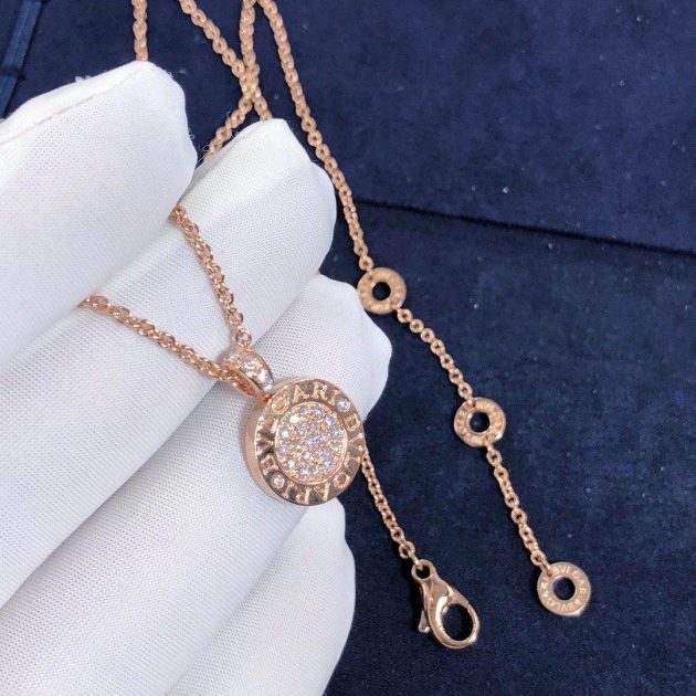 custom 18k rose gold bvlgari loge necklace cl857286 350681 620a104b6f026