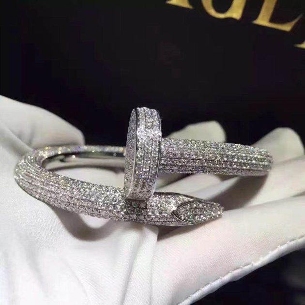 custom cartier juste un clou fully diamond paved bracelet extra large model in 18k white gold hp601192 6209b9579d687