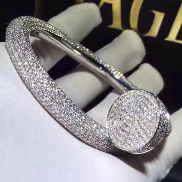 custom cartier juste un clou fully diamond paved bracelet extra large model in 18k white gold hp601192 6209b9628728e
