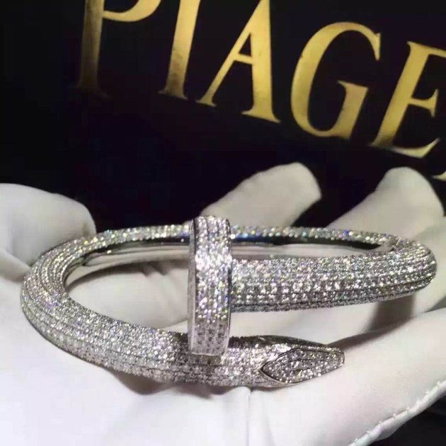 custom cartier juste un clou fully diamond paved bracelet extra large model in 18k white gold hp601192 6209b96829af2