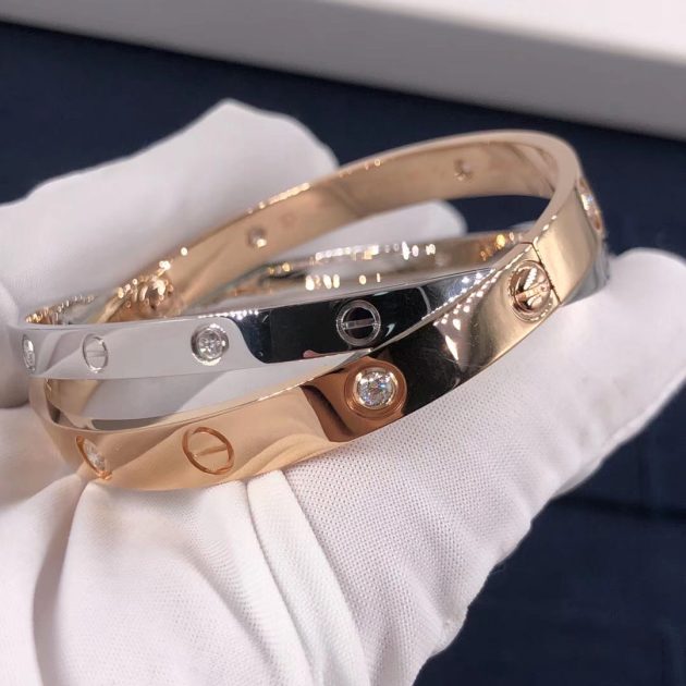 custom made 18k cartier love bracelet with 12 diamonds 6209c59bebf96