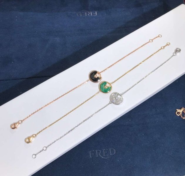 custom made 18k gold diamond amulette de cartier bracelet 6209cf8058ed5
