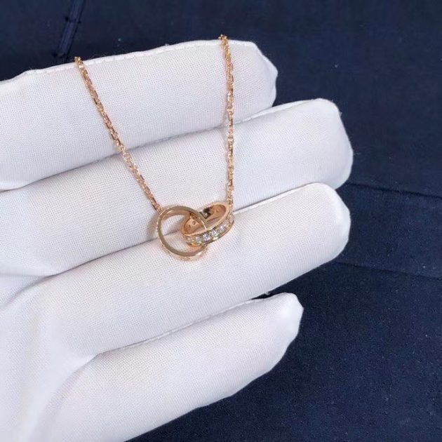 custom made 18k gold love necklace diamonds 6209c33f11dc2