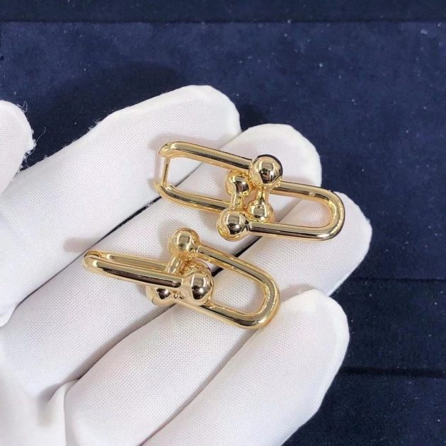 custom made 18k gold tiffany hardwear link earrings 6209ec530756e
