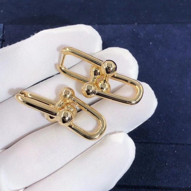 custom made 18k gold tiffany hardwear link earrings 6209ec56bee2d